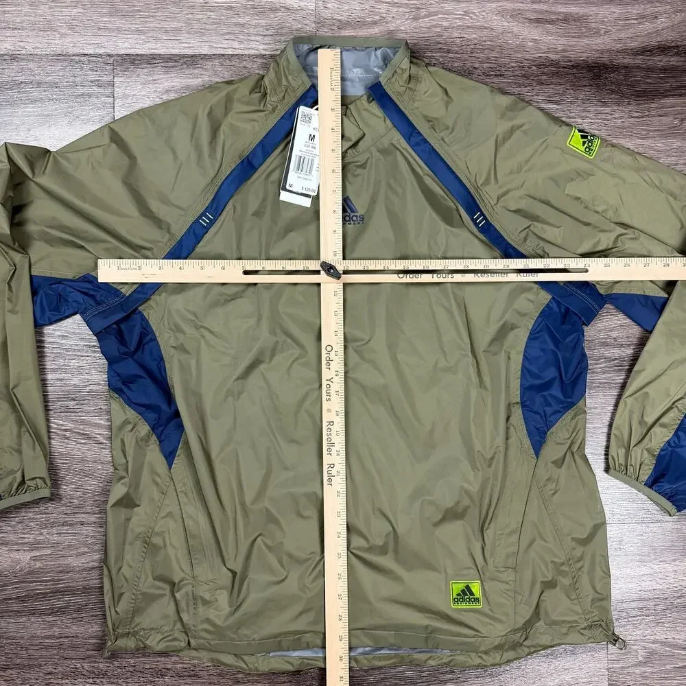Adidas Equipment Woven Half Zipper Windbreaker Jacket Olive Navy Medium NEW